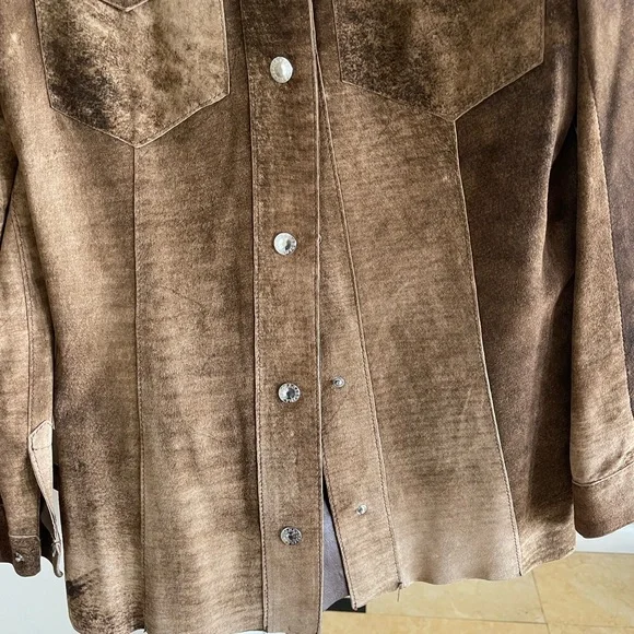 VINTAGE DOLCE & GABBANA BROWN LEATHER JACKET